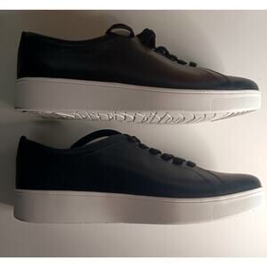 FitFlop Rally Leather Classic Sneaker Black Sz 10